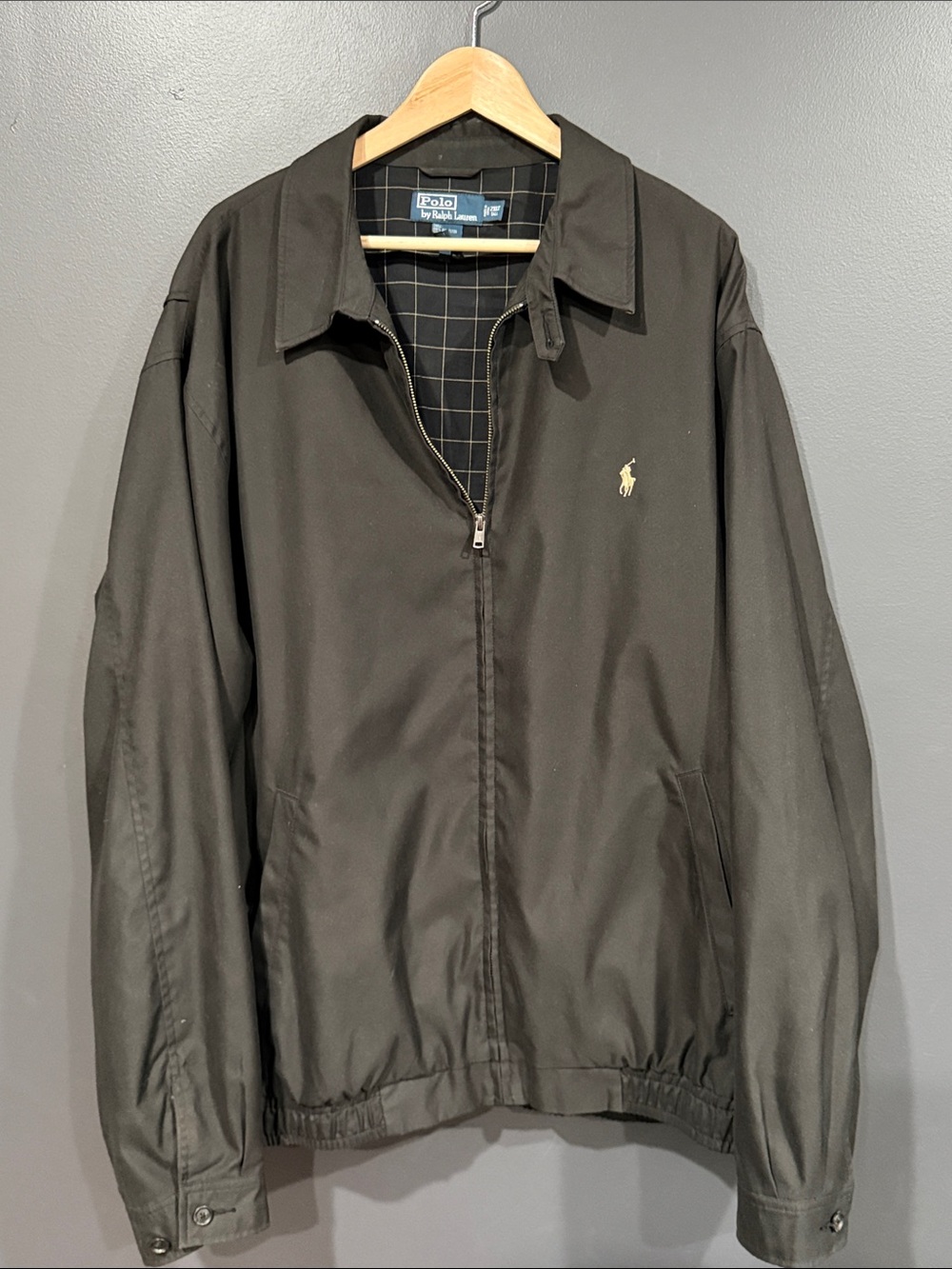 Polo by Ralph Lauren Olive Green Zip-Front Bomber Jacket